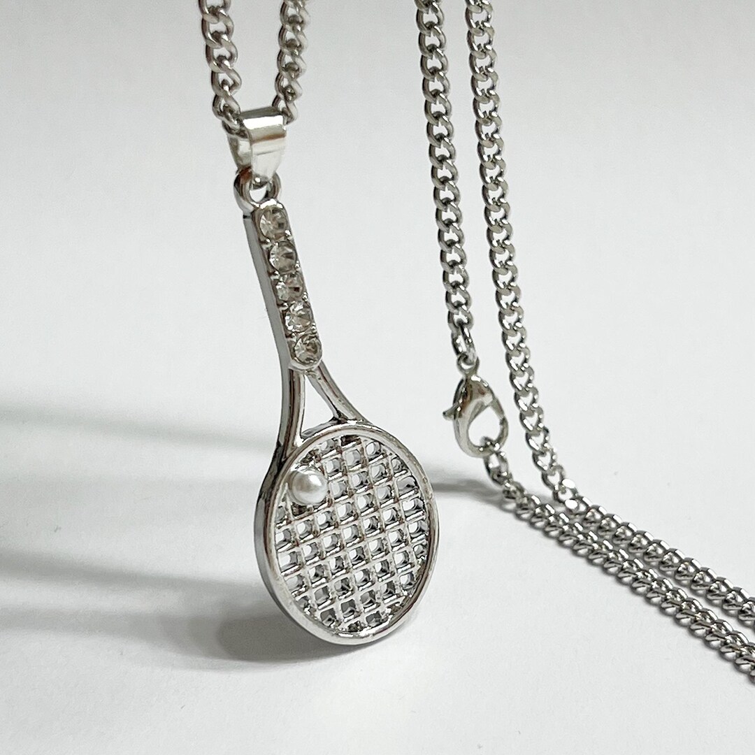 Stainless Racket Stainless Steel Tennis Racket Necklace: Minimalist Sports Jewelry - Etsy