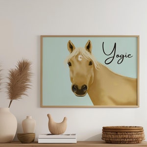 Custom Made Horse Portraits Personalized Artwork Equine Lovers Home Wall Art Cartoon Style Horse Illustration Unique Gift for Equestrians