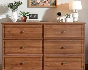Modern Wooden Dresser Storage Cabinet Organizer Chest for Bedroom Hallway Living Room