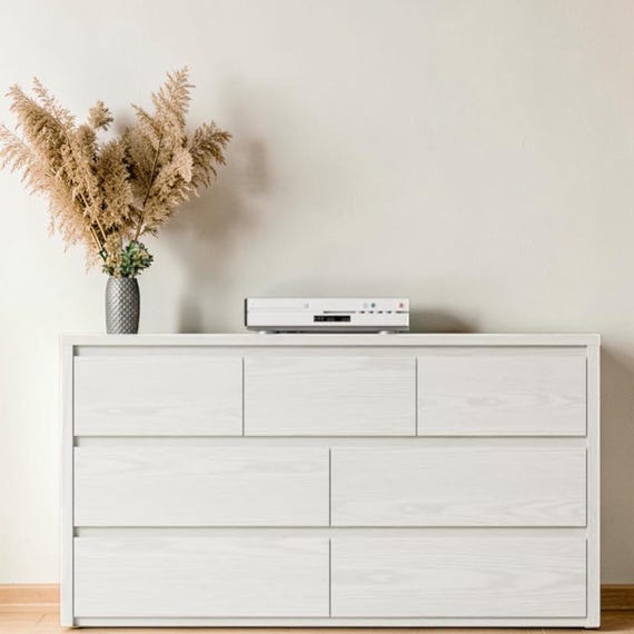 Handmade 7-Drawer Wooden Dresser | Modern Minimalist Bedroom Storage