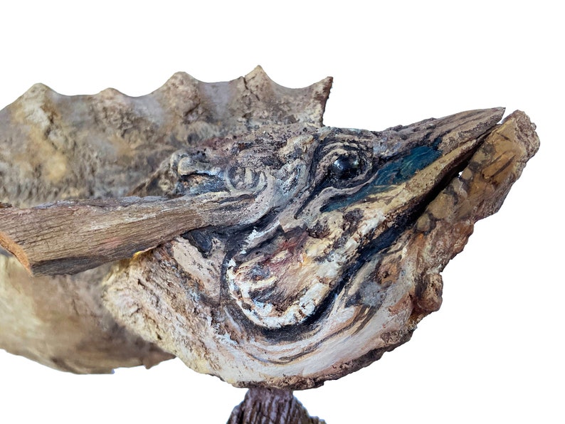 King Fish Original Rick Cain Wooden Sculpture 2021 image 2