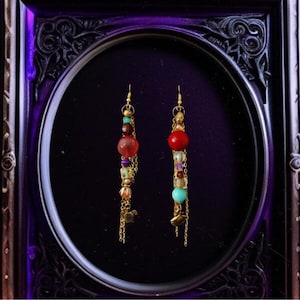 Eclectic Trinket Earrings, Mismatched Earrings, Fairycore Jewelry