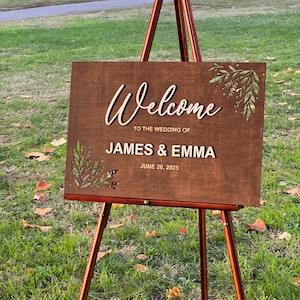 Rustic Wedding Signs, Personalized Adventure Guestbook, Modern Reception Sign, Custom Family Name Sign, Welcome to Our Wedding Sign