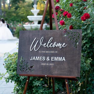 Personalized Family Name Sign, Custom Wedding Guest Book, Mountain Wedding Decor, Rustic 3D Sign, Be Our Guest Wedding Welcome