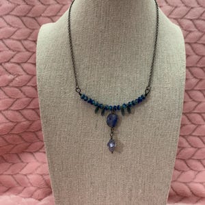 Labradorite Choker Necklace: Labradorite Crystal Focal