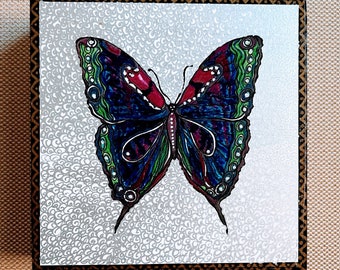 Blauer Schmetterling