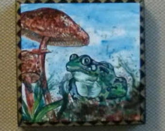 Frog Went a Courting Art Panel