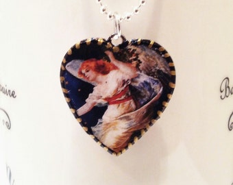 Beautiful Angel Pendant. Lovingly handmade in Brooklyn by Wishing Well Studio.