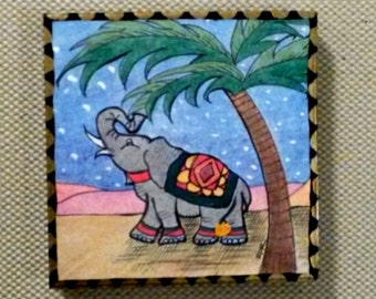 Fanciful Fellow Elephant Art Panel