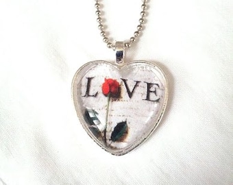 Love Heart Pendant. Lovingly Handmade in Brooklyn by Wishing Well Studio.