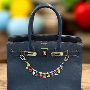 Fruit Purse Charm: Colorful Glass Beads & Gold Accents