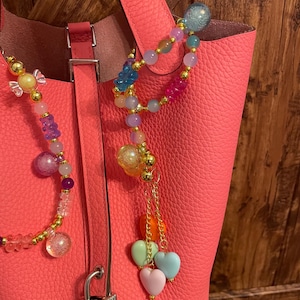 Y2K Beaded Bag Charm: Kawaii Candy Gummy Bear Purse Charm