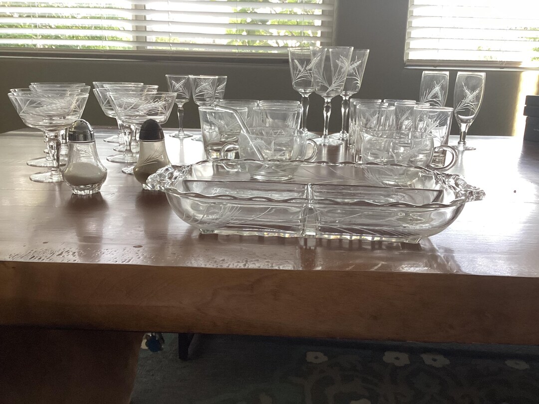 Barware Layout Barware With Wheat Etch Design - Etsy