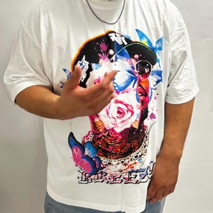CB Big Face Tee, Breezy Vintage 90s Style Bootleg Tee, Breezy Big Face Floral T shirt, Breezy Bowl Fan Shirt JUMBO PRINT