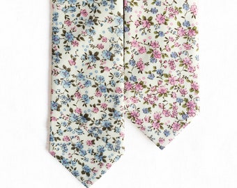 Amelia - Blue Pink Floral Men's Tie