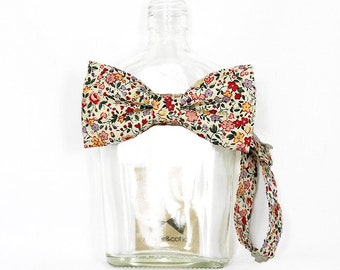 Molly - Pink Red Floral Men's Bow Tie