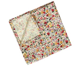 Molly - Pink Red Floral Pocket Square