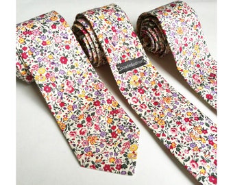 Molly - Floral Men's Ties, Skinny Tie