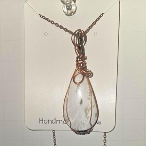 Snowy Agate Druzy Stone Pendant Necklace