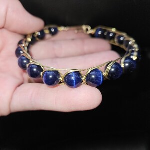 Gold and Blue Bracelet