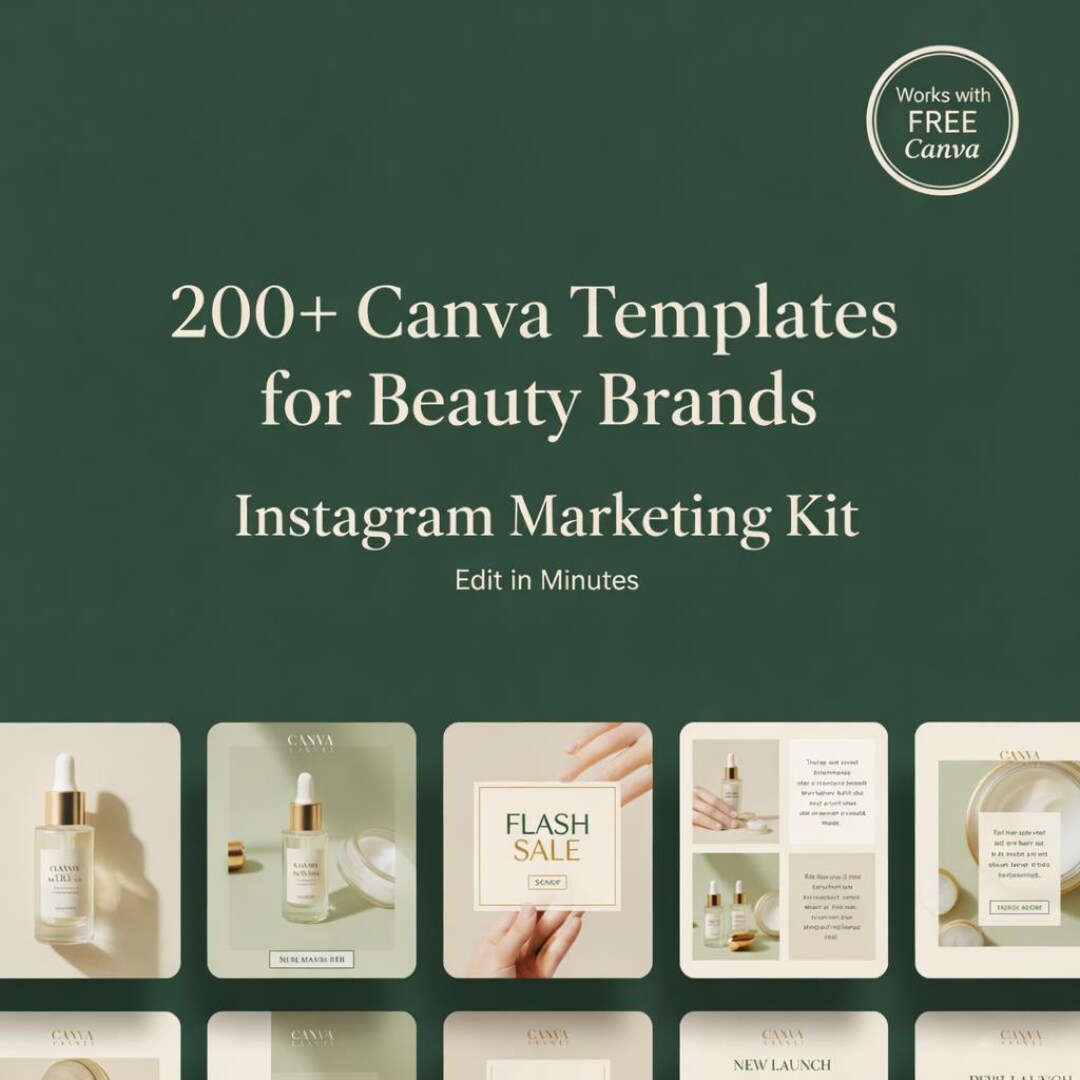 Canva Templates for Beauty & Skincare Brands – 200+ Social Media ...