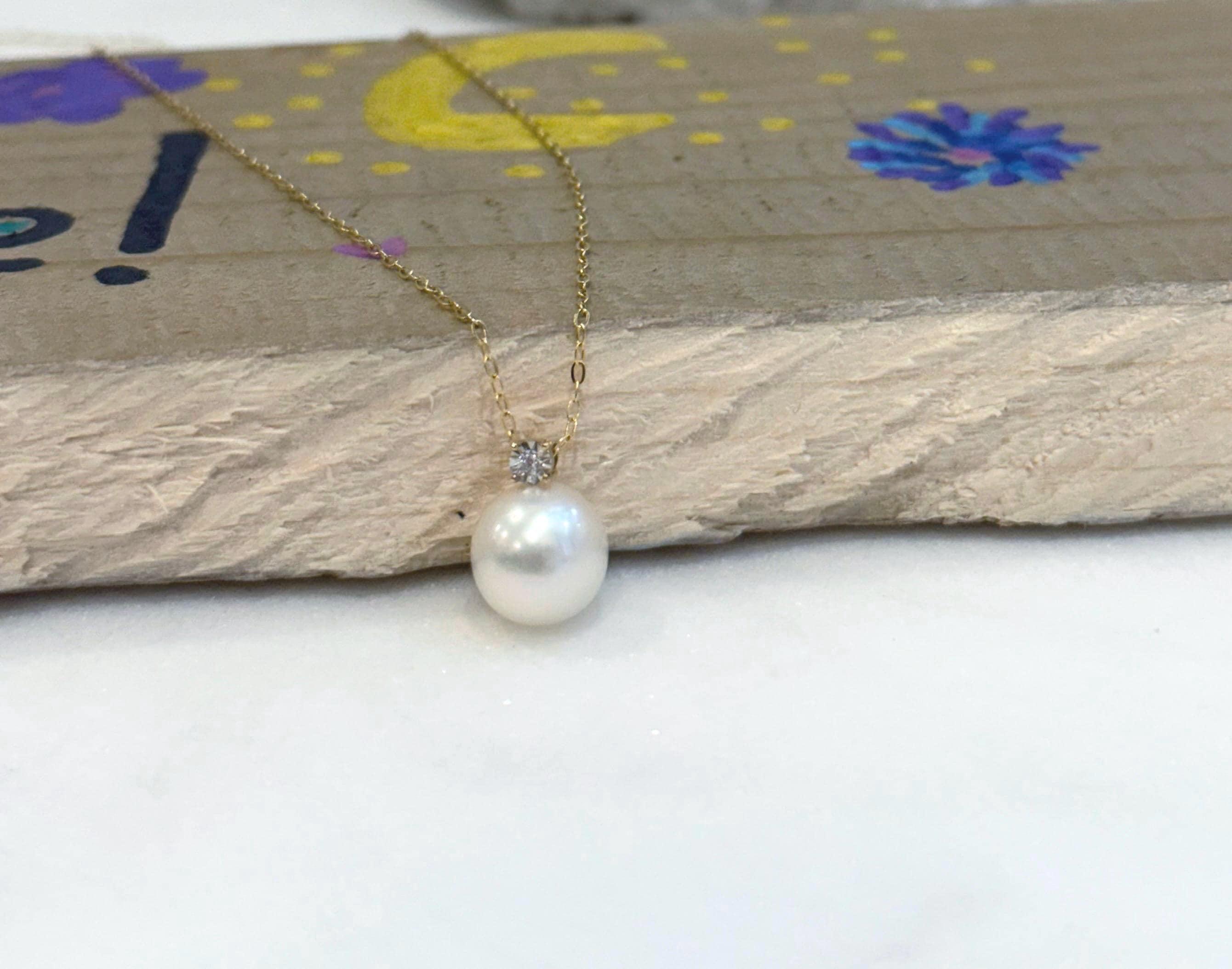 K18アコヤ真珠　Au750 !SALE❣️ Au750 18k Gold Akoya Extreme Luster off White Ocean Pearl Real