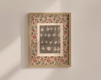 Ballerina Art Print: Vintage Paris Ballet Poster, Cottagecore Style