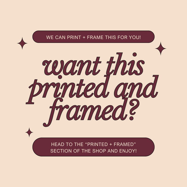 a poster with the words, we can print frame for you