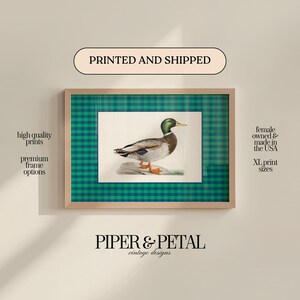 Mallard One Horizontal Art Print, vintage art print, framed art decor, framed decor, landscape art print, Farmhouse decor