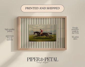 Horses Six Horizontal Art Print, vintage art print, framed art decor, framed decor, landscape art print, Farmhouse decor