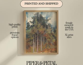 Watercolor Wall Art: Autumn Leaves - Matte or Framed Print