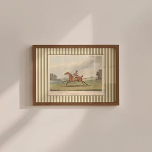Pferde Wandkunst: Vintage Aquarell - Dekor im Kentucky Derby Stil