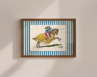 Vintage Knight Wall Art, Digital Download (Nursery and Boys’ Room)