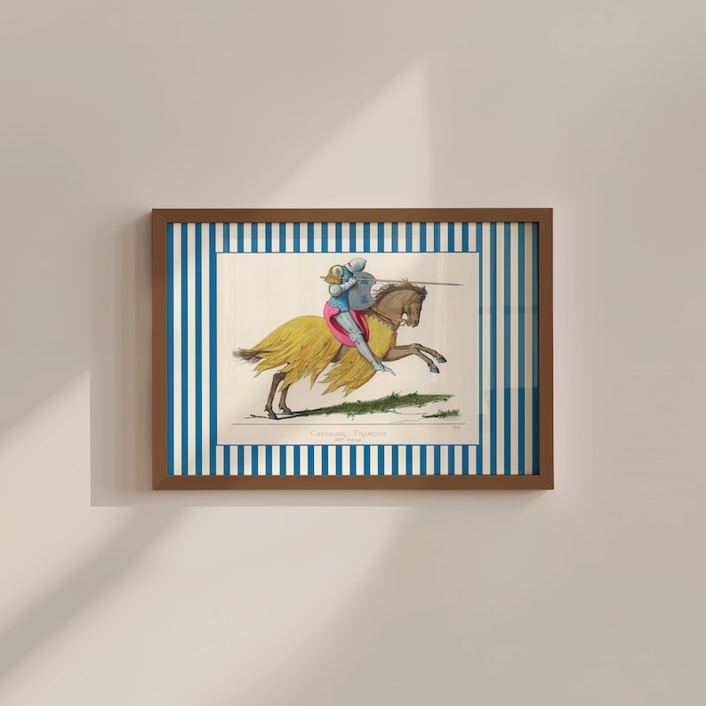 Vintage Knight Wall Art, Digital Download (Nursery and Boys’ Room) image 1