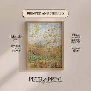 Whispers Of Spring Vertical Art Print, vintage art print, framed art decor, framed decor, landscape art print, Farmhouse decor