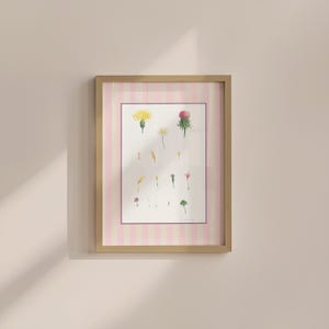Vintage Flower Poster, Pink Vintage Print, Floral Decor, Digital Download, Paris Art Print, Cottagecore Art, Vintage Aesthetic