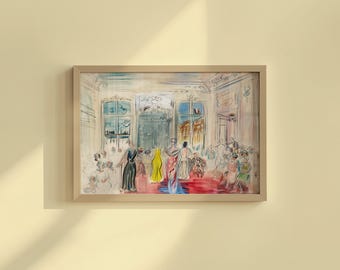 Retro Fashion Poster Print: Parisian 1920s Art Deco Style