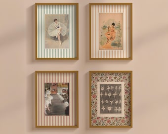 Ballerina Wall Art: Retro Vintage Prints - Digital Download Set