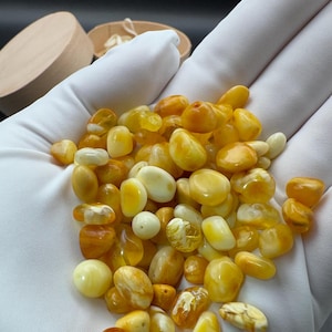 Natural Baltic Amber Beads: Polished Yolk Gemstones for Jewelry Making