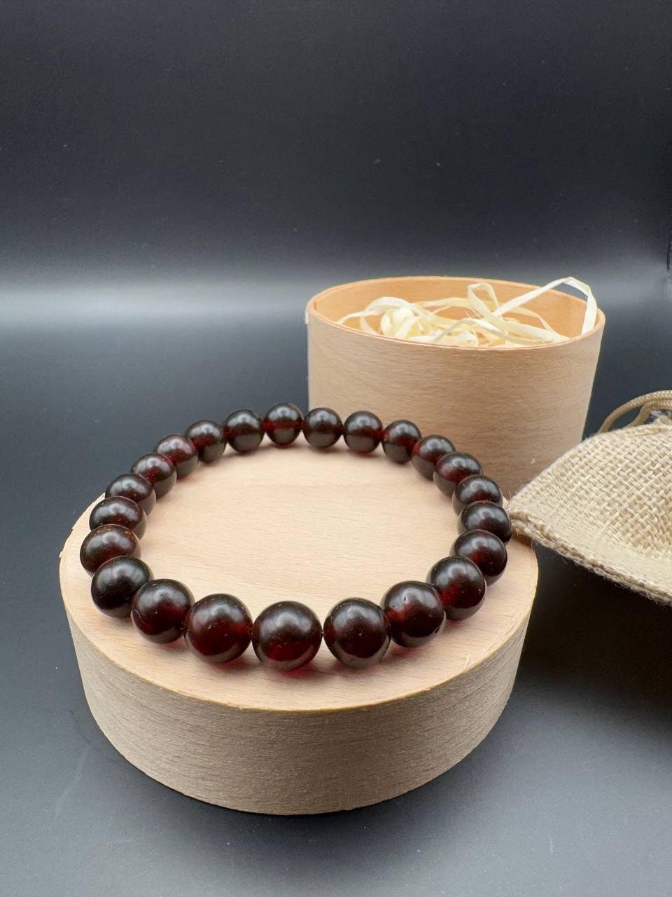 Bracelet adulte perle ronde baroque d'ambre miel | bijouxdambre