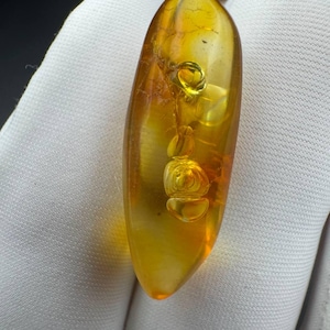 Rare Natural Baltic Amber with Trapped Water Bubbles, Real Fossilized Resin Specimen, Collectible Healing Stone Gift water bubbles in Resin