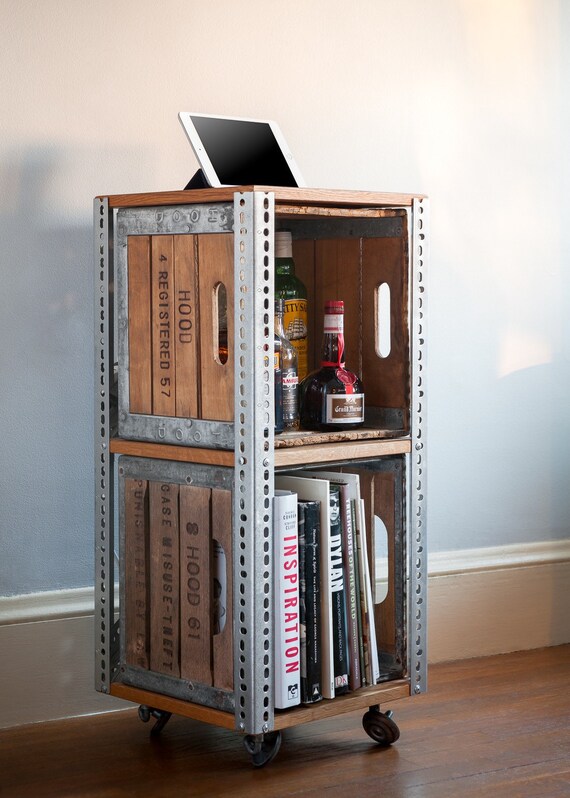 Vintage Hood Dairy Milk Crates 1957 And 1961 End Table Etsy