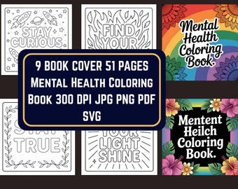 Mentales Malbuch | Positive Affirmation Ausmalbilder | Selbstfürsorge druckbare PDF