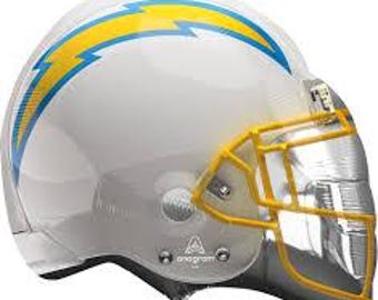 Los Angeles, chargers,,  football  helmet, balloon