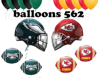 Philadelphia Eagles , kansas city chiefs balloon bouquet, 2025 Super Bowl