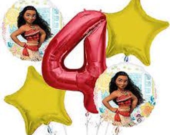 Moana balloon bouquet