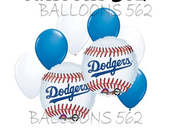 Dodgers baseball balloon bouquet