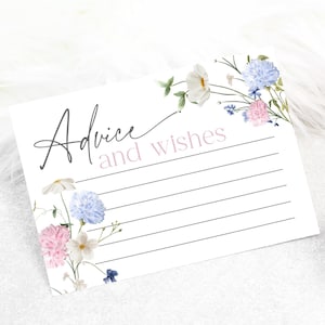 Hinweis- und Wunschkarte | Empfehlungskarten-Vorlage | Braut Hinweis Karte | Baby Adoptionskarte | Hochzeitskarte #brfl26