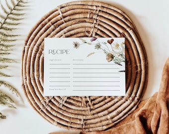 Modello di scheda ricetta, ricetta per addio al nubilato in stile Boho, modello di ricetta per addio al nubilato #Silvia
