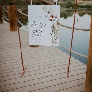 Bridal Shower Welcome Sign | Welcome sign template | Floral Boho Bridal Shower #Silvia image 8